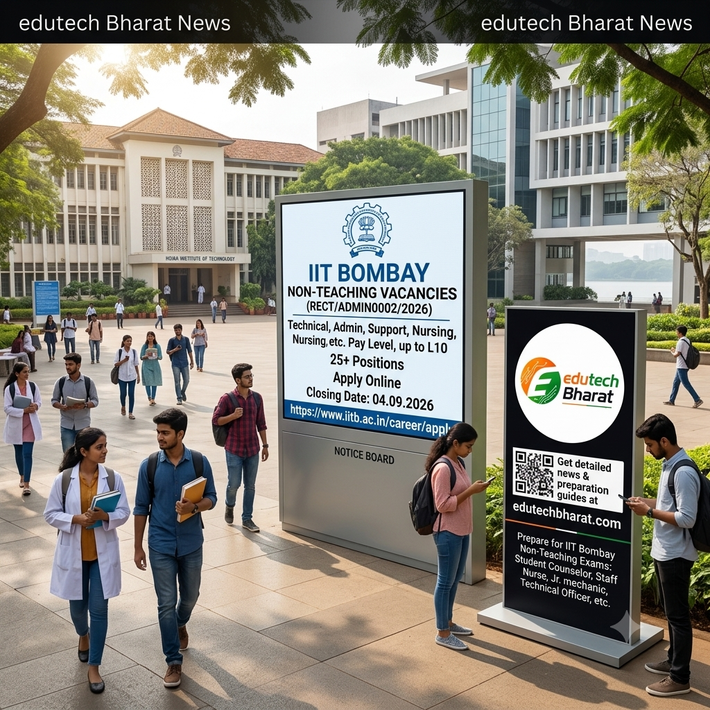 IIT Bombay invites application for Non-Teaching staff, Last Date 4th september